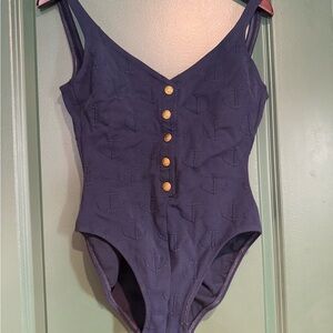 La Blanca Dark Blue Swimwear with Button Detail